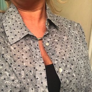 Blue Button Up Dress Shirt